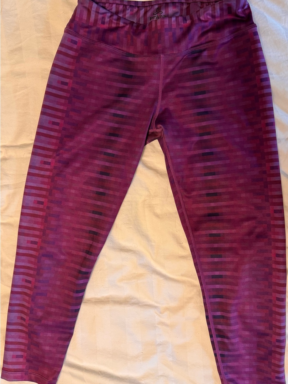 Prana Women’s Purple Striped Performance Leggings